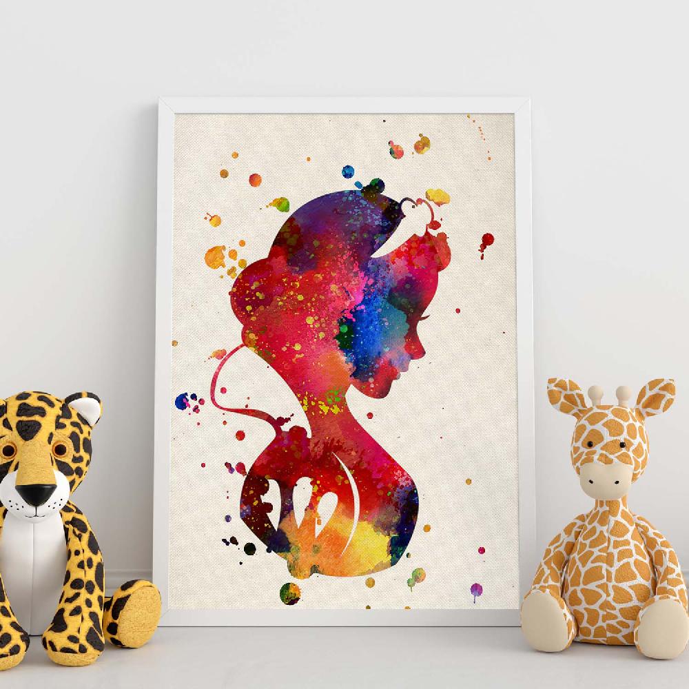 Nacnic Lámina De Blancanieves En Estilo Explosión De Color