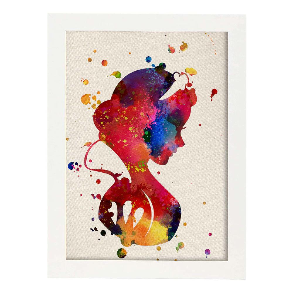 Nacnic Lámina De Blancanieves En Estilo Explosión De Color