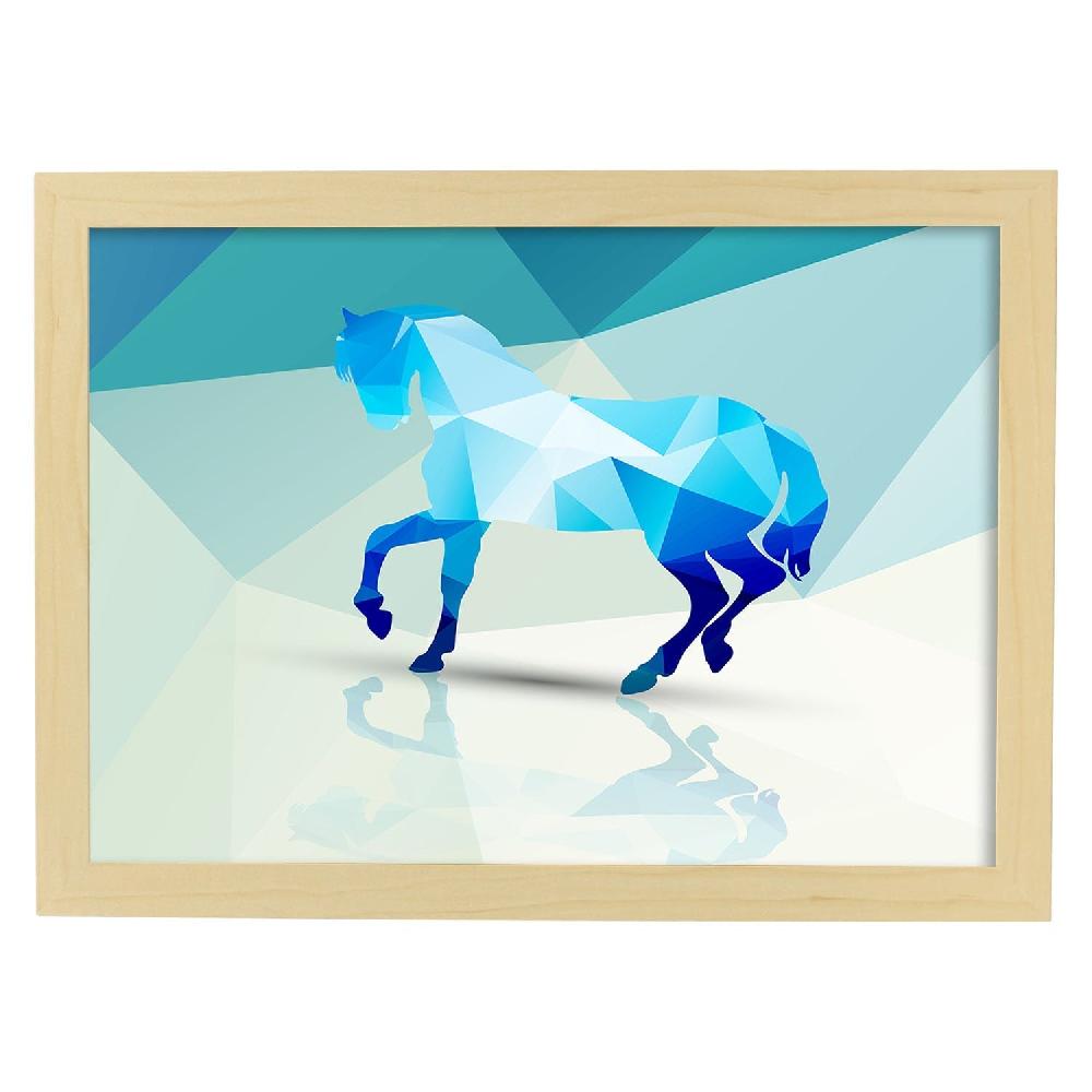 Nacnic Lámina De Caballo Geométrico Con Fondo Colorido