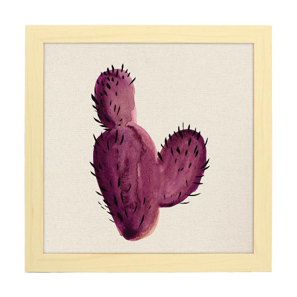 Nacnic Lámina De Cactus Dibujado Y Espinas De Color