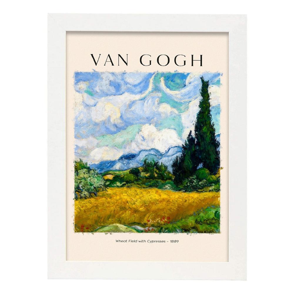 Nacnic Lámina De Campo En Neumático Con Cipreses Inspirada En Van Gogh
