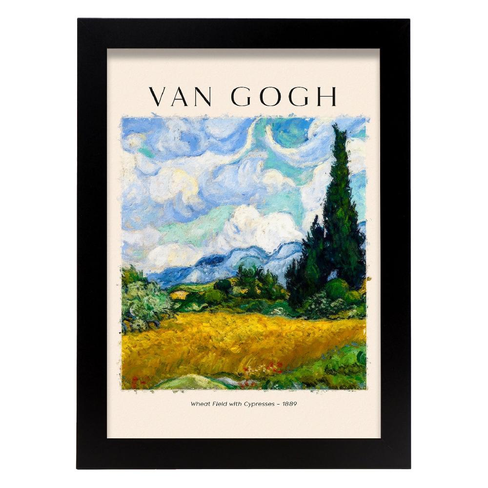 Nacnic Lámina De Campo En Neumático Con Cipreses Inspirada En Van Gogh