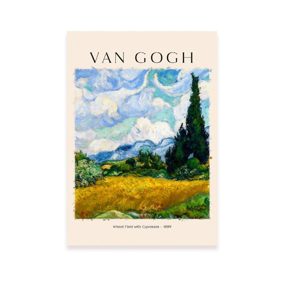 nacnic Lámina de Campo en Neumático con Cipreses Inspirada en Van Gogh