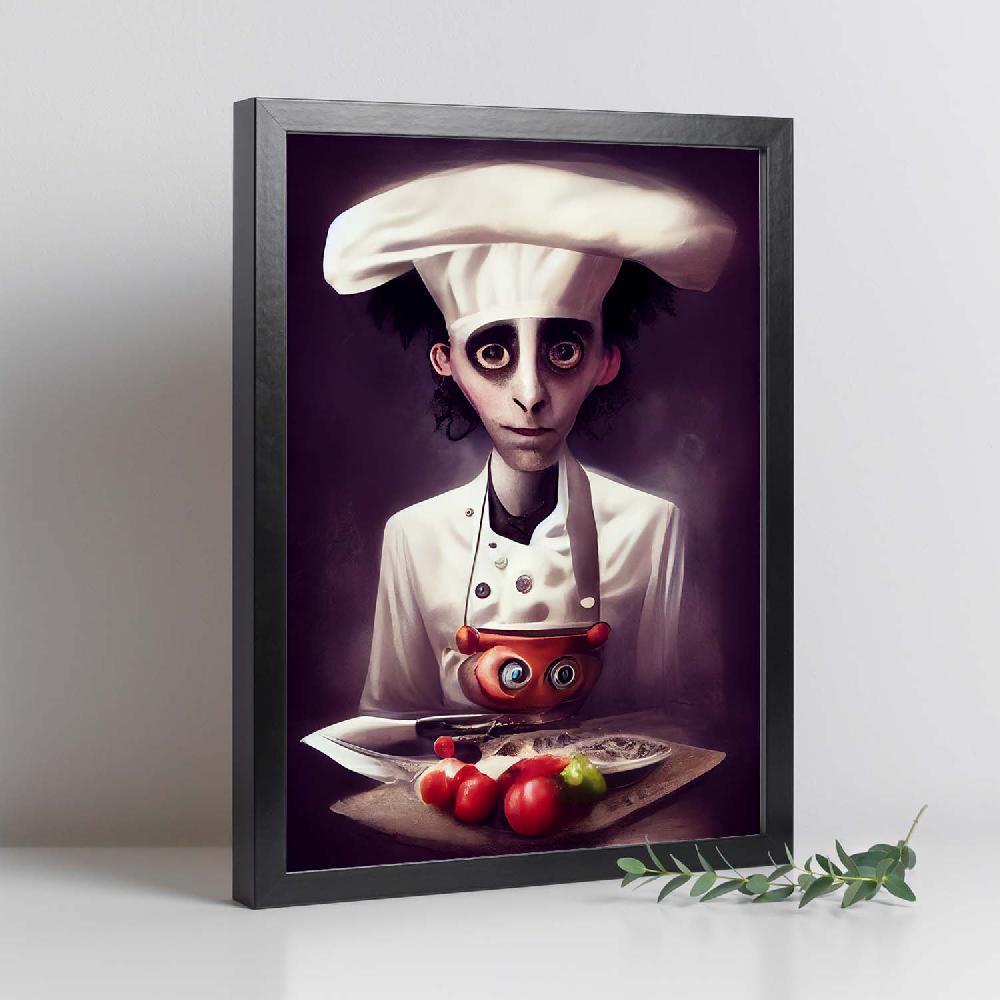 Nacnic Lámina De Chef Compasivo Al Estilo T. Burton De Nacnic