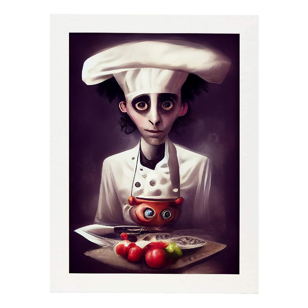 Nacnic Lámina De Chef Compasivo Al Estilo T. Burton De Nacnic