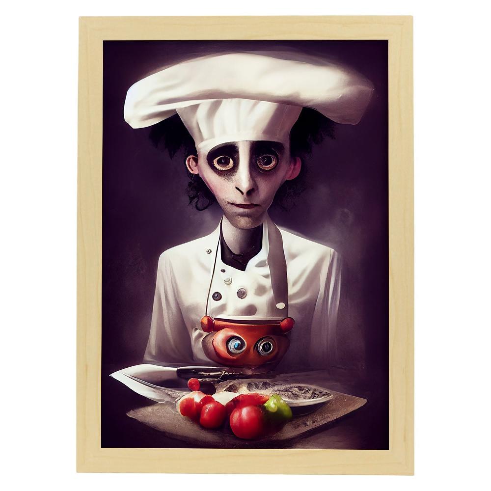 Nacnic Lámina De Chef Compasivo Al Estilo T. Burton De Nacnic