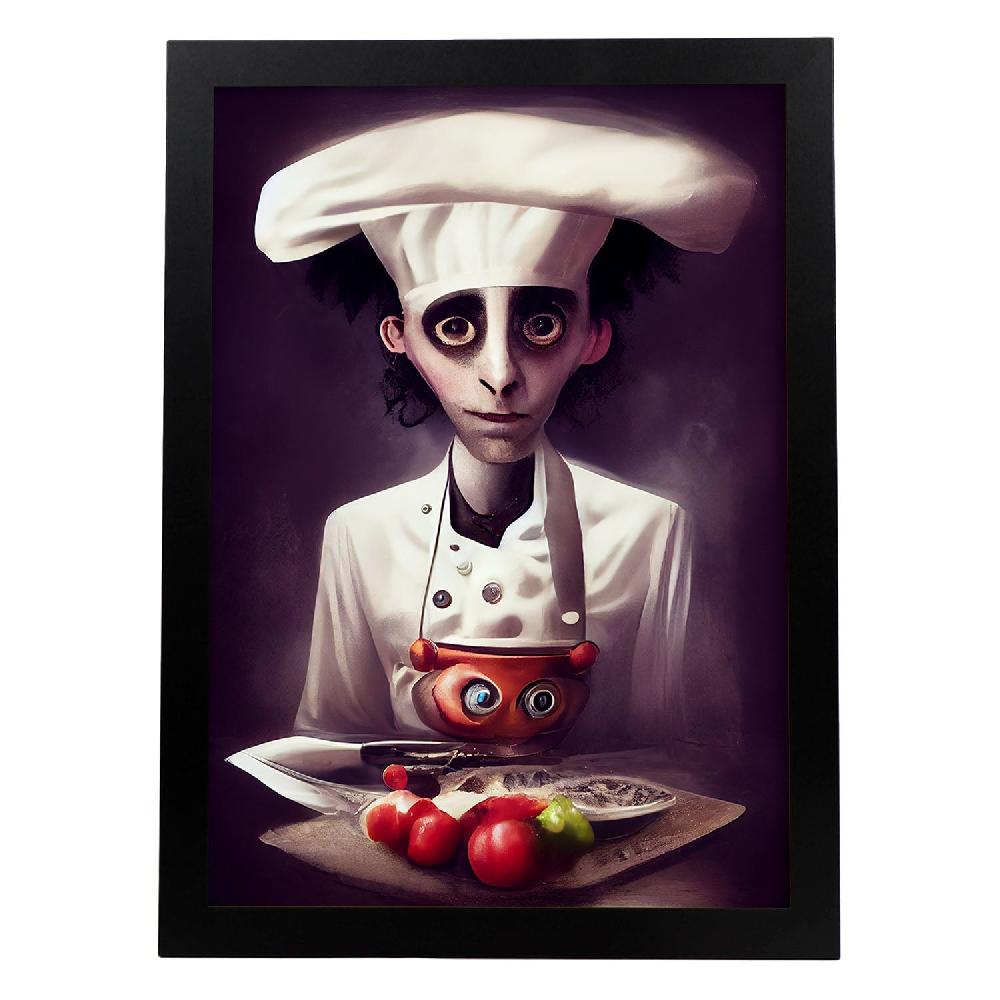 nacnic Lámina de Chef Compasivo al estilo T. Burton de Nacnic