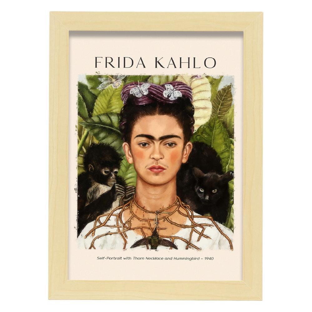 Nacnic Lámina De Collar De Espina Y Colibrí Inspirada En Frida Kahlo