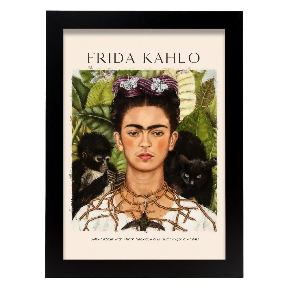 Nacnic Lámina De Collar De Espina Y Colibrí Inspirada En Frida Kahlo