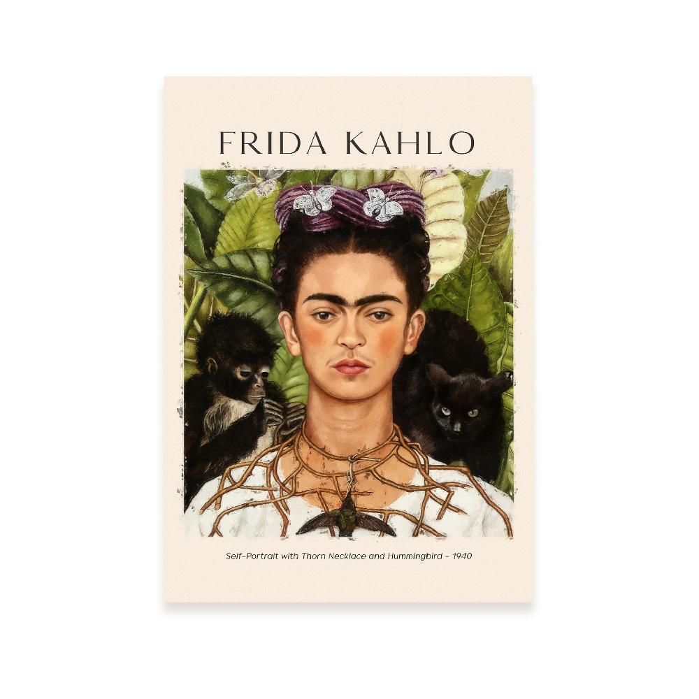 nacnic Lámina de Collar de Espina y Colibrí Inspirada en Frida Kahlo