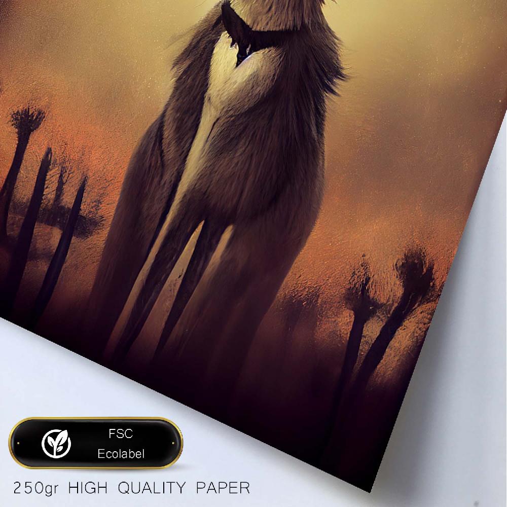 Nacnic Lámina De Coyote Decidido Estilo T. Burton De Nacnic