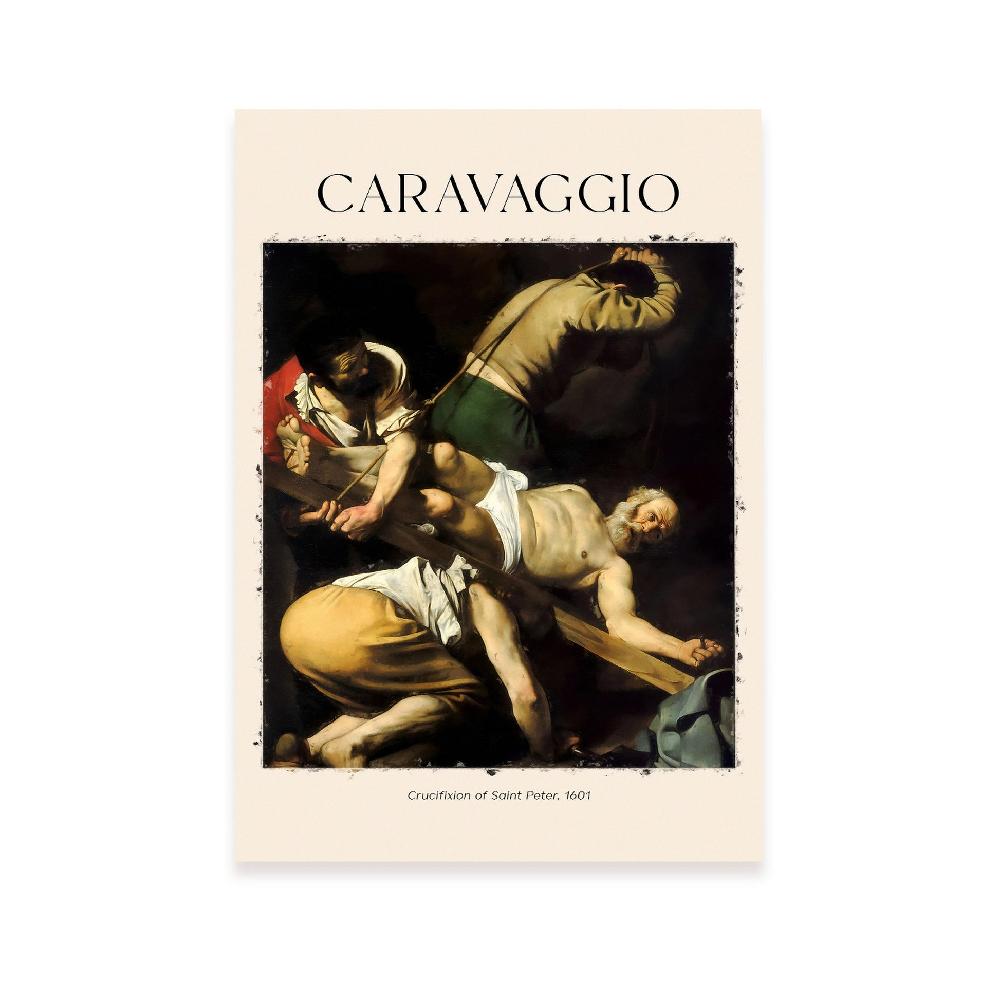 nacnic Lámina de Crucifixión de San Pedro inspirada en Caravaggio