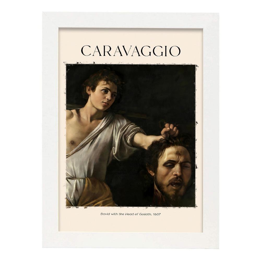 Nacnic Lámina De David Con Cabeza De Goliat Estilo Caravaggio
