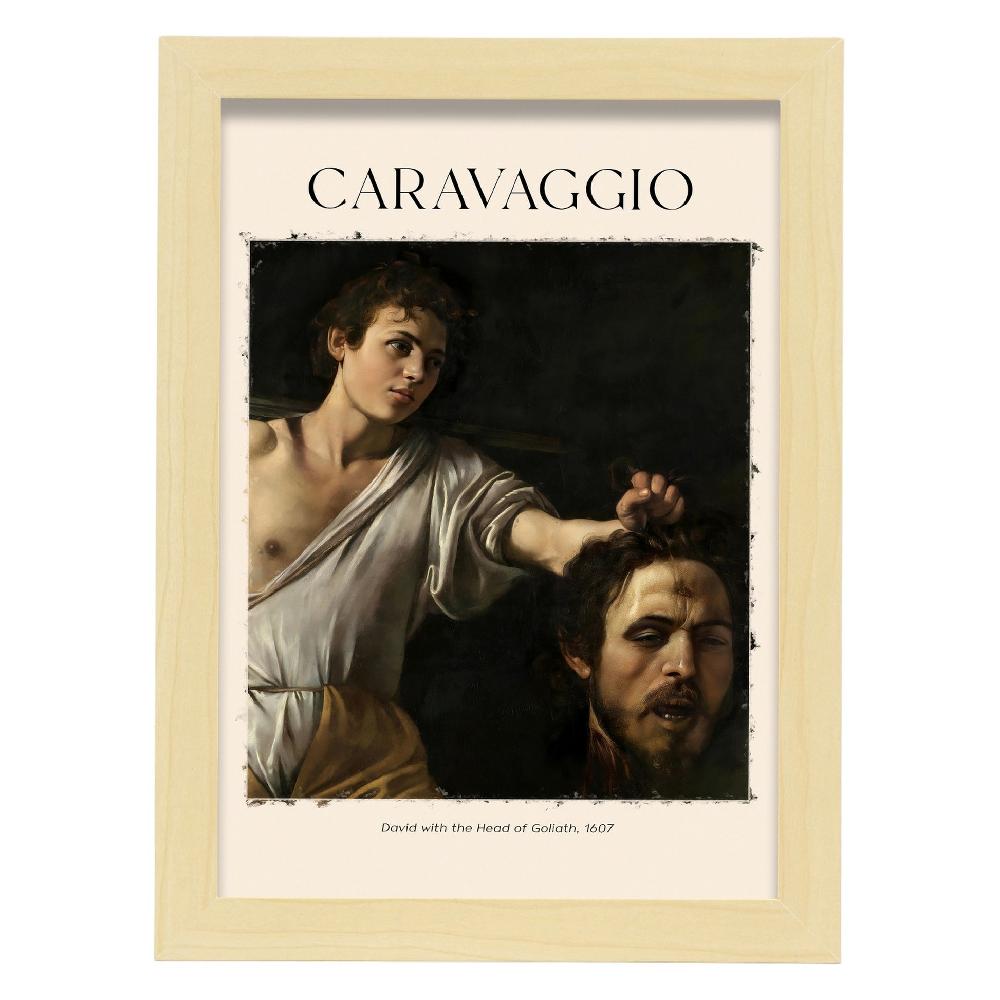 Nacnic Lámina De David Con Cabeza De Goliat Estilo Caravaggio
