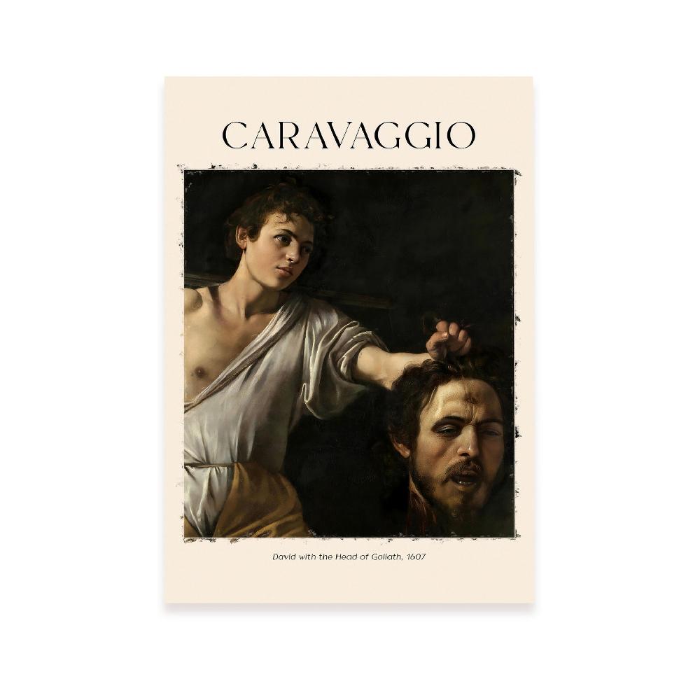 nacnic Lámina de David con Cabeza de Goliat Estilo Caravaggio