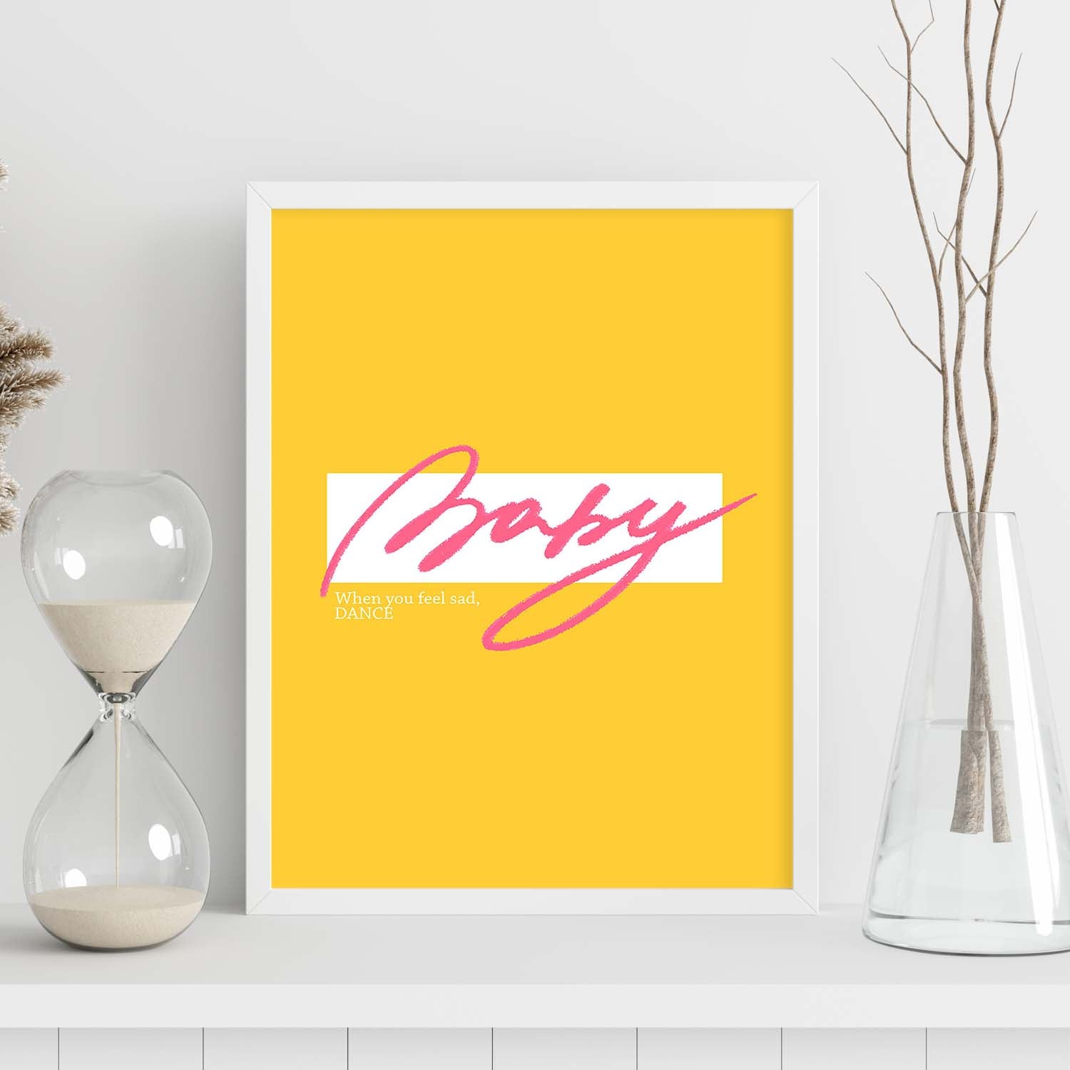 Nacnic Lámina De Decoración 'Baby' Con Mensajes Felices Ilustrados