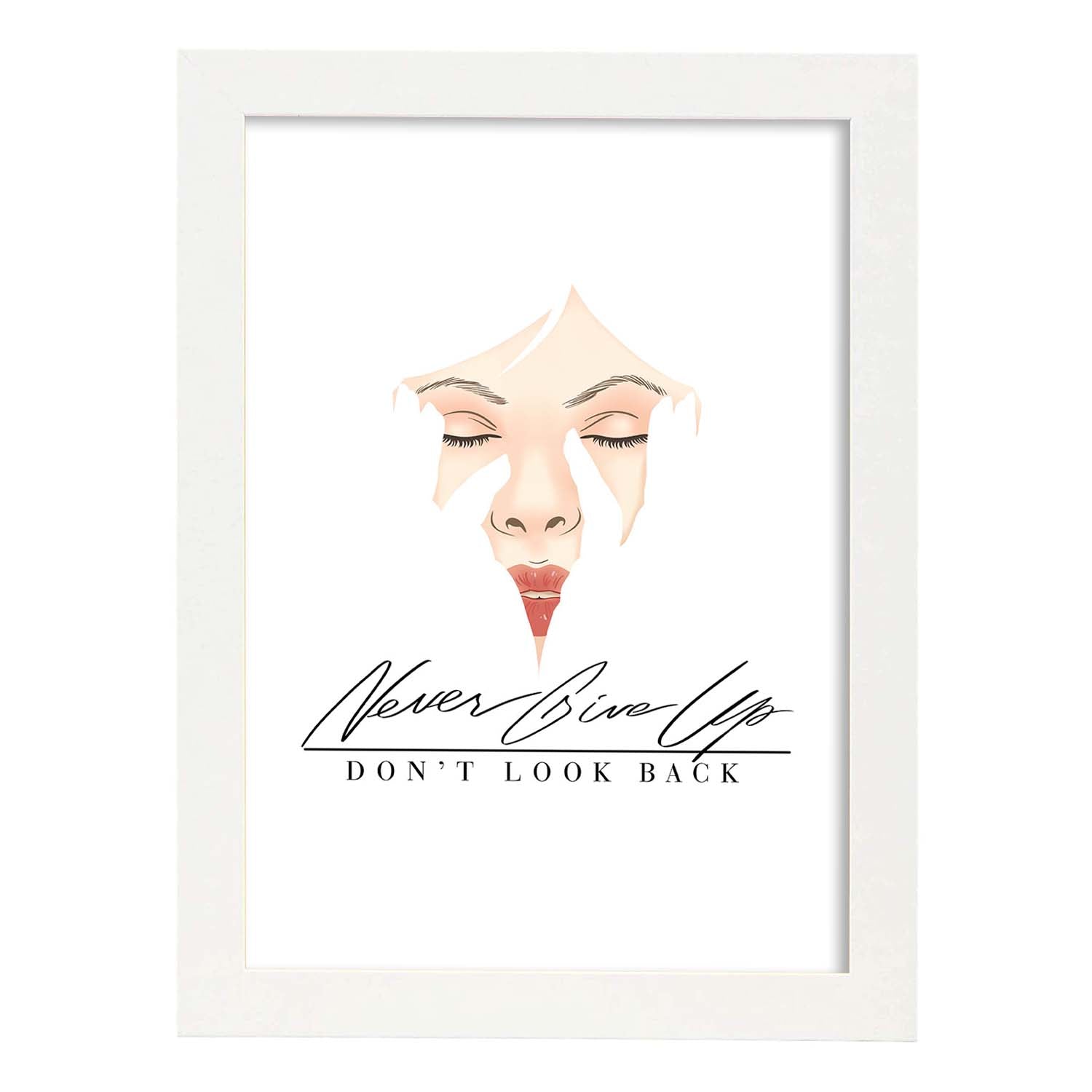 Nacnic Lámina De Decoración Con Mensajes Felices Ilustrados 'Don't Look Back'