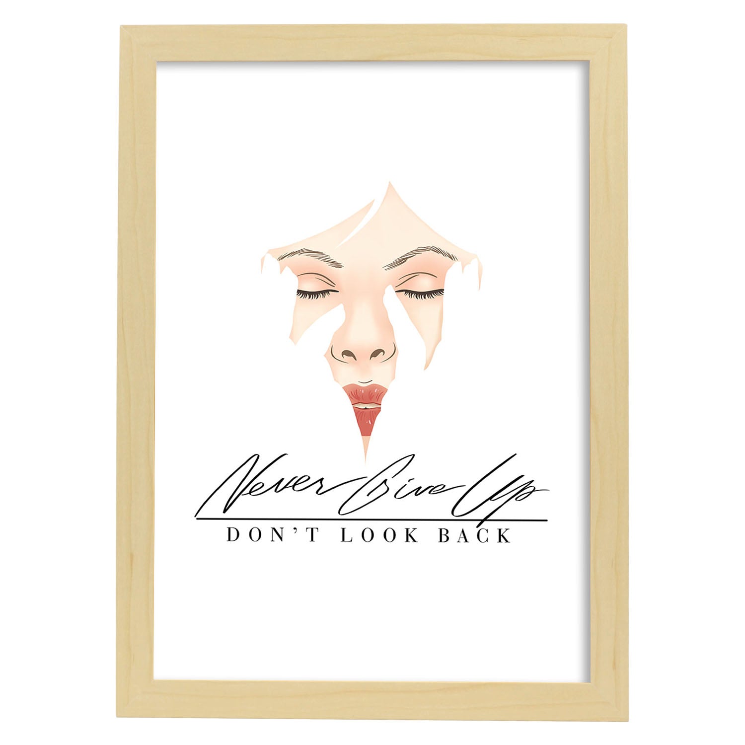 Nacnic Lámina De Decoración Con Mensajes Felices Ilustrados 'Don't Look Back'