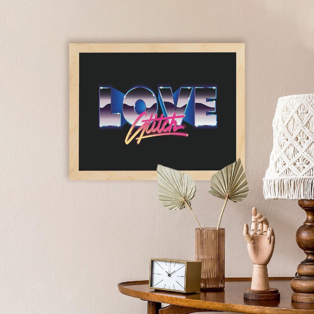 nacnic Lámina de Decoración 'Love Glitch' con Mensajes Felices Ilustrados