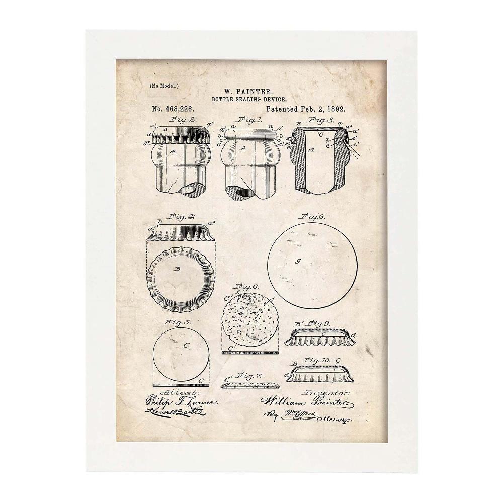 nacnic Lamina de Dispositivo de Sellado de Botellas Antiguo
