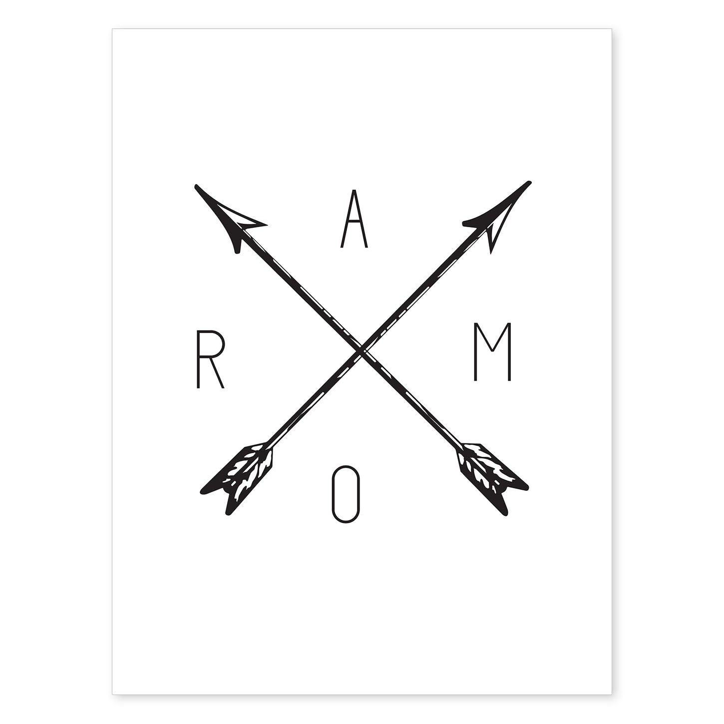 nacnic Lámina de flechas con diseño nórdico minimalista