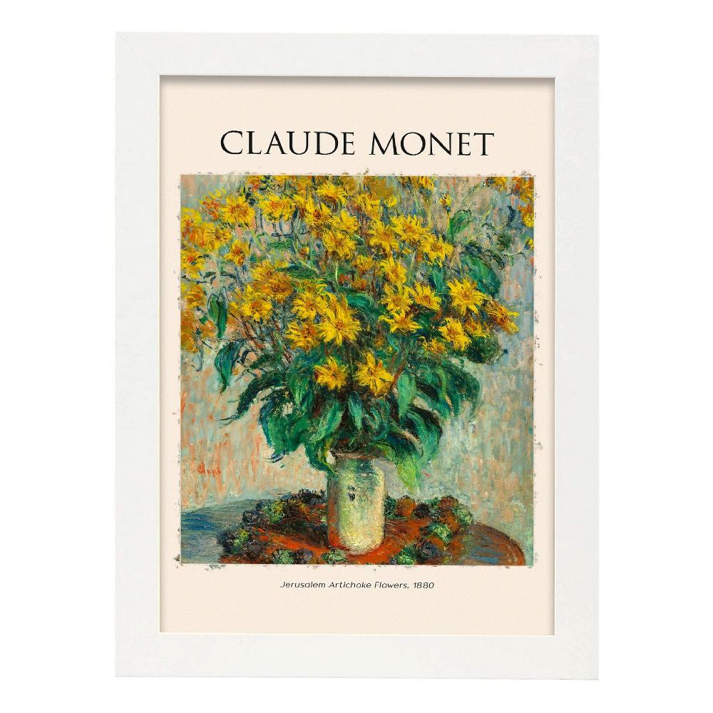 Nacnic Lámina De Flores De Alcachofas Inspirada En Claude Monet