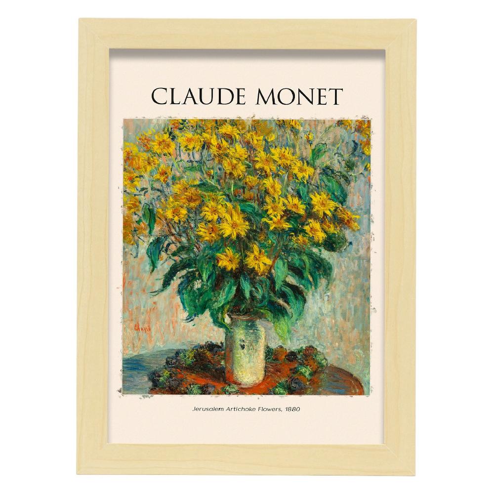 Nacnic Lámina De Flores De Alcachofas Inspirada En Claude Monet