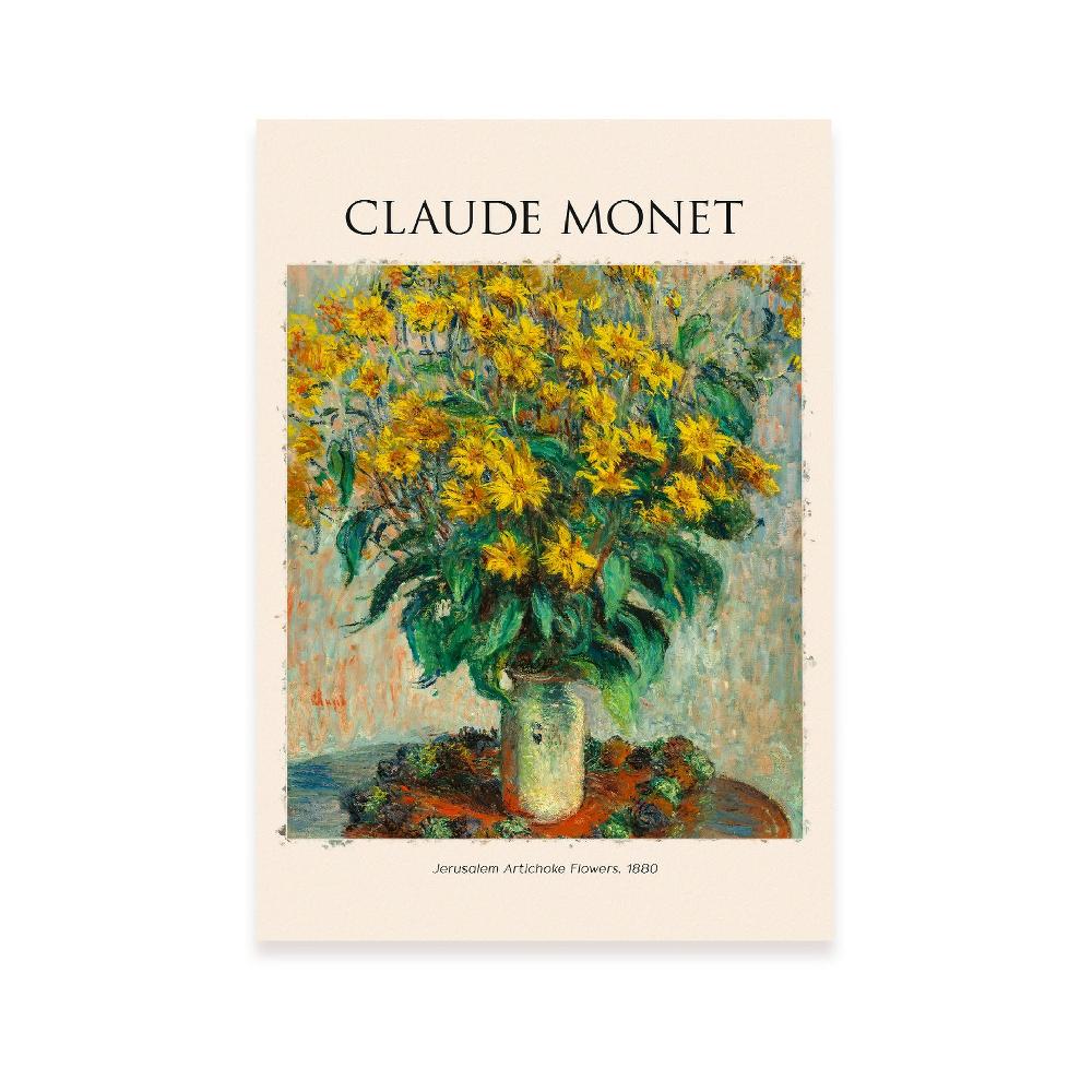 nacnic Lámina de Flores de Alcachofas inspirada en Claude Monet