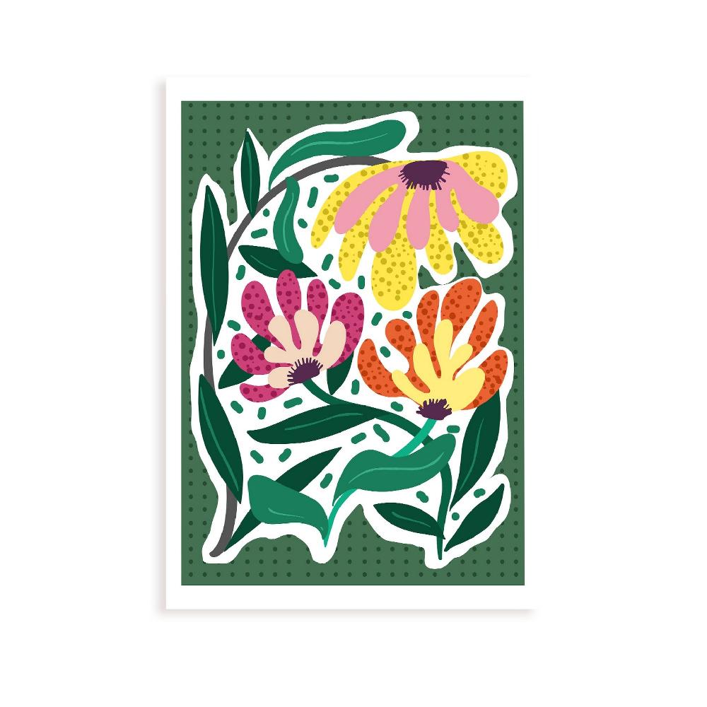 nacnic Lámina de Flores Manchadas para Diseño de Hogar Estético