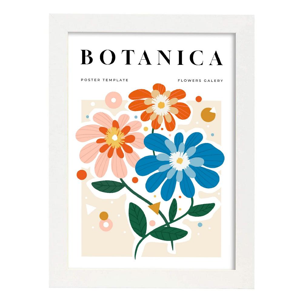 Nacnic Lámina De Galería De Flores Botánicas Para Diseño De Hogar Estético