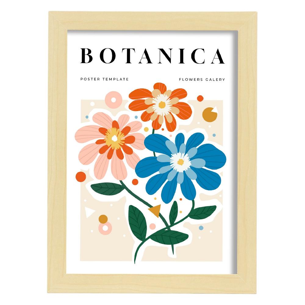 Nacnic Lámina De Galería De Flores Botánicas Para Diseño De Hogar Estético