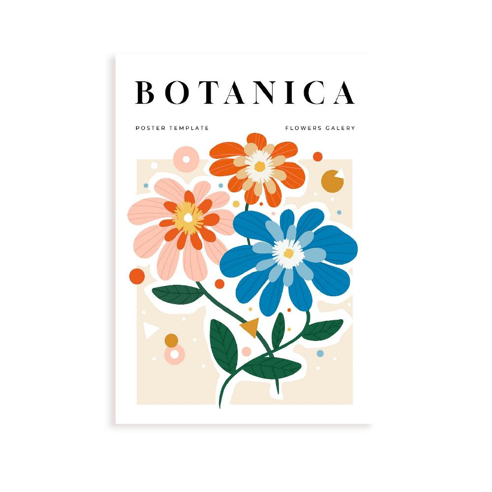 nacnic Lámina de Galería de Flores Botánicas para Diseño de Hogar Estético