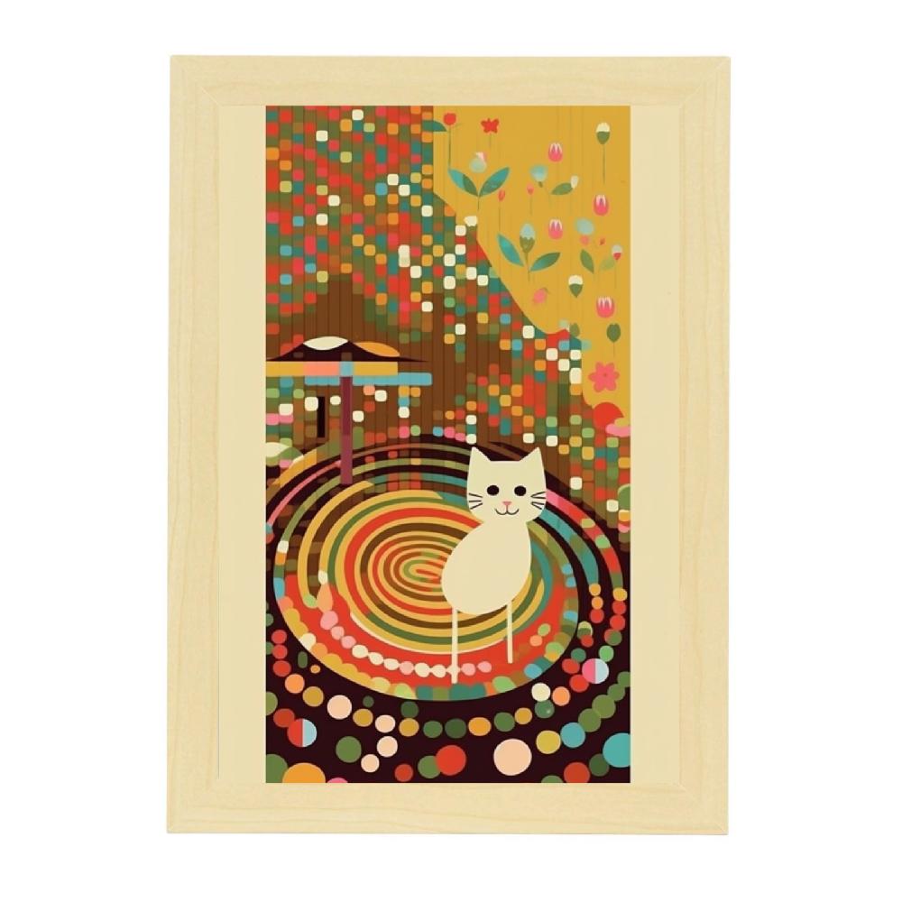 Nacnic Lámina De Gato En Jardín Estilo Ryo Takemasa Y Wu