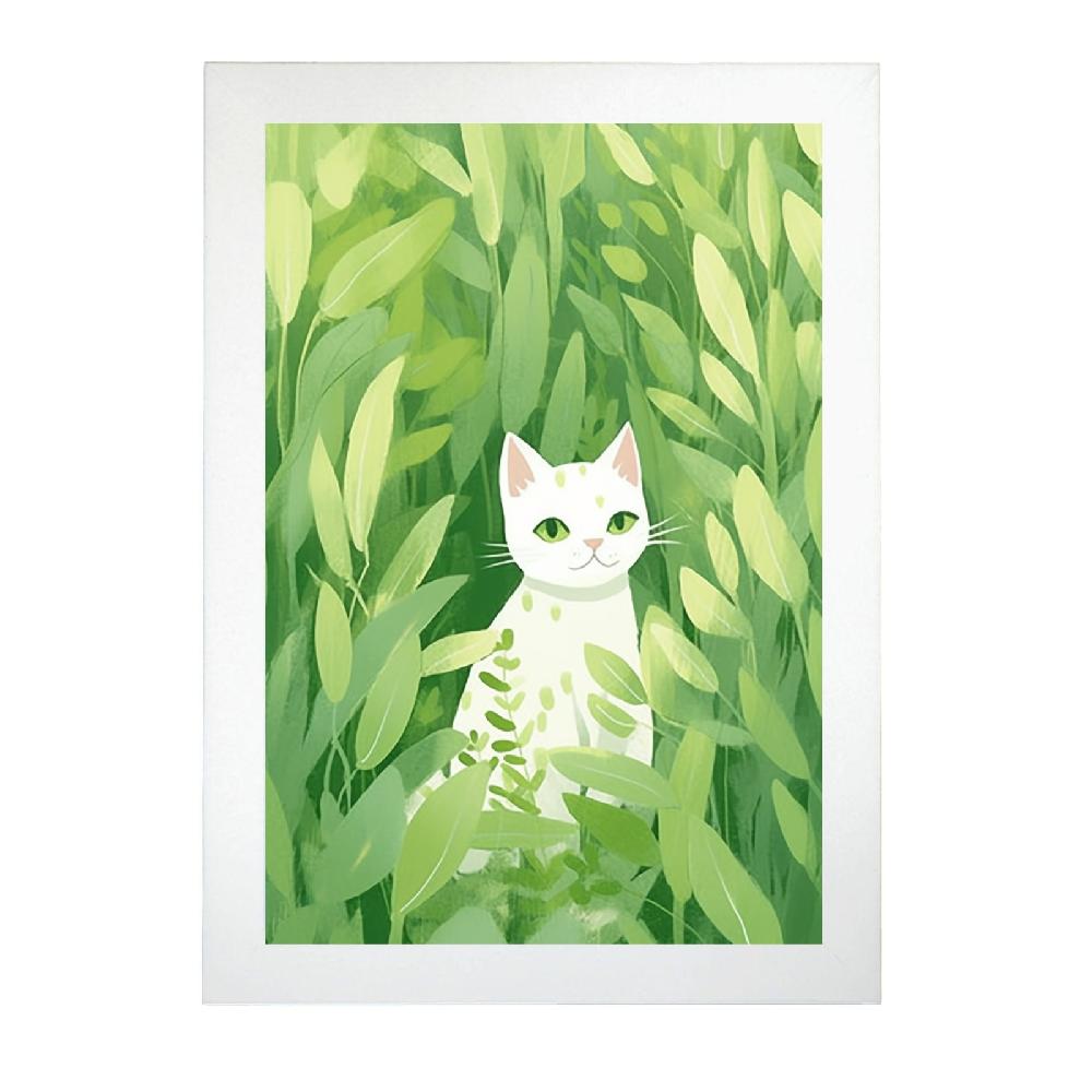 Nacnic Lámina De Gato Estilo Jardín Ryo Takemasa Y Wu