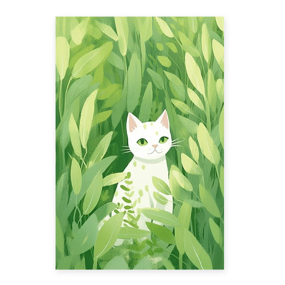 Nacnic Lámina De Gato Estilo Jardín Ryo Takemasa Y Wu