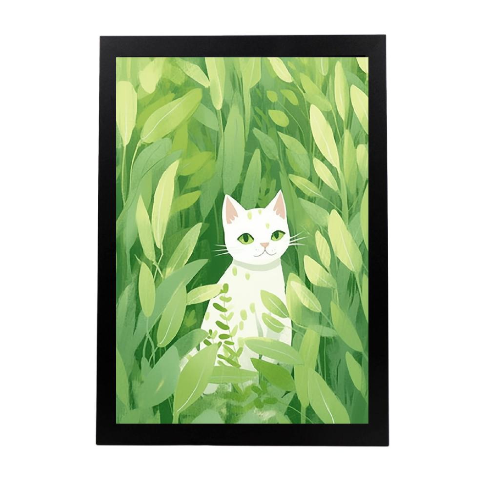 nacnic Lámina de Gato Estilo Jardín Ryo Takemasa y Wu