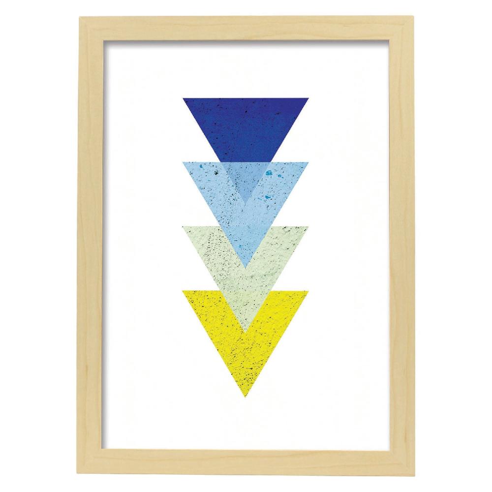 Nacnic Lámina De Geometría Colorida En Azul Eléctrico