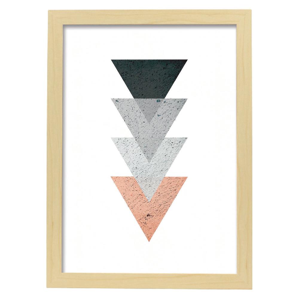 Nacnic Lámina De Geometría Colorida En Salmón Y Negro