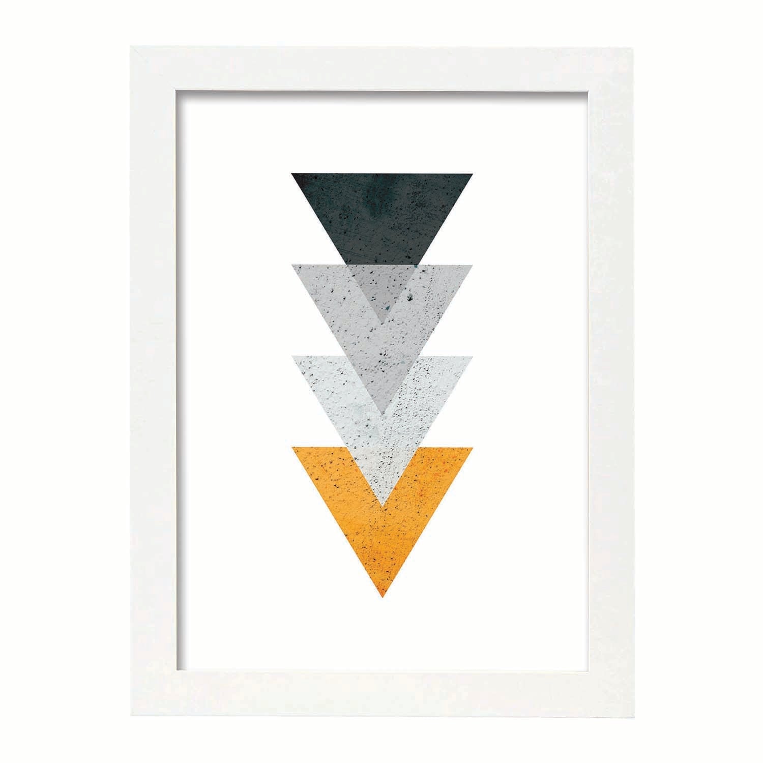 Nacnic Lámina De Geometría Colorida Naranja Y Negro