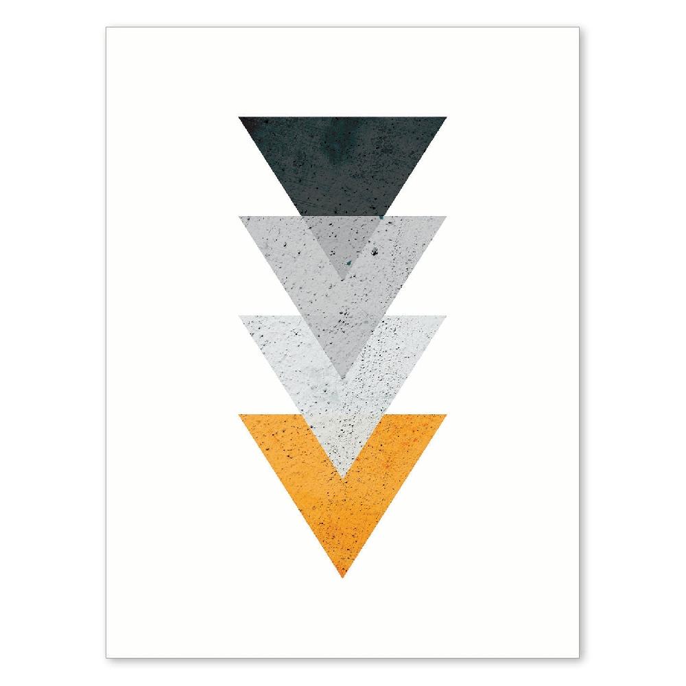 nacnic Lámina de Geometría Colorida Naranja y Negro