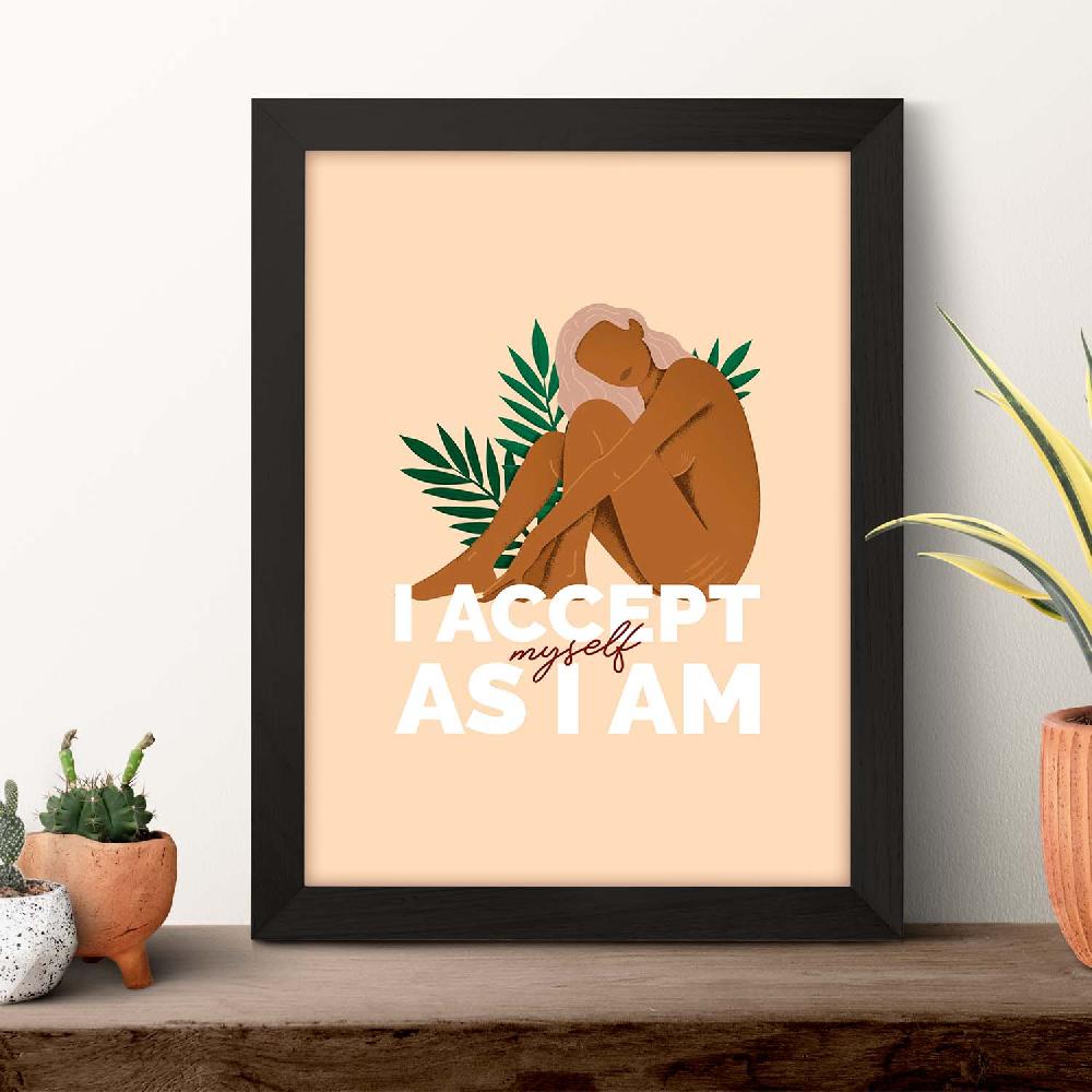 Nacnic Lámina De Ilustración Sobre Amor Propio Y Aceptación