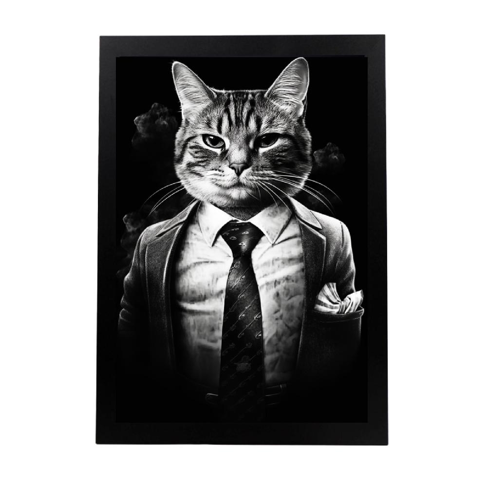 nacnic Lámina de Impuesto de Gato en Blanco y Negro