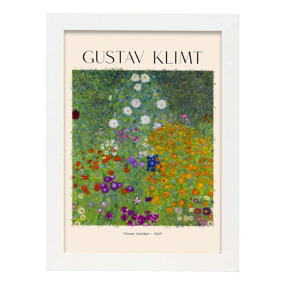 Nacnic Lámina De Jardín De Flores Inspirada En Gustav Klimt