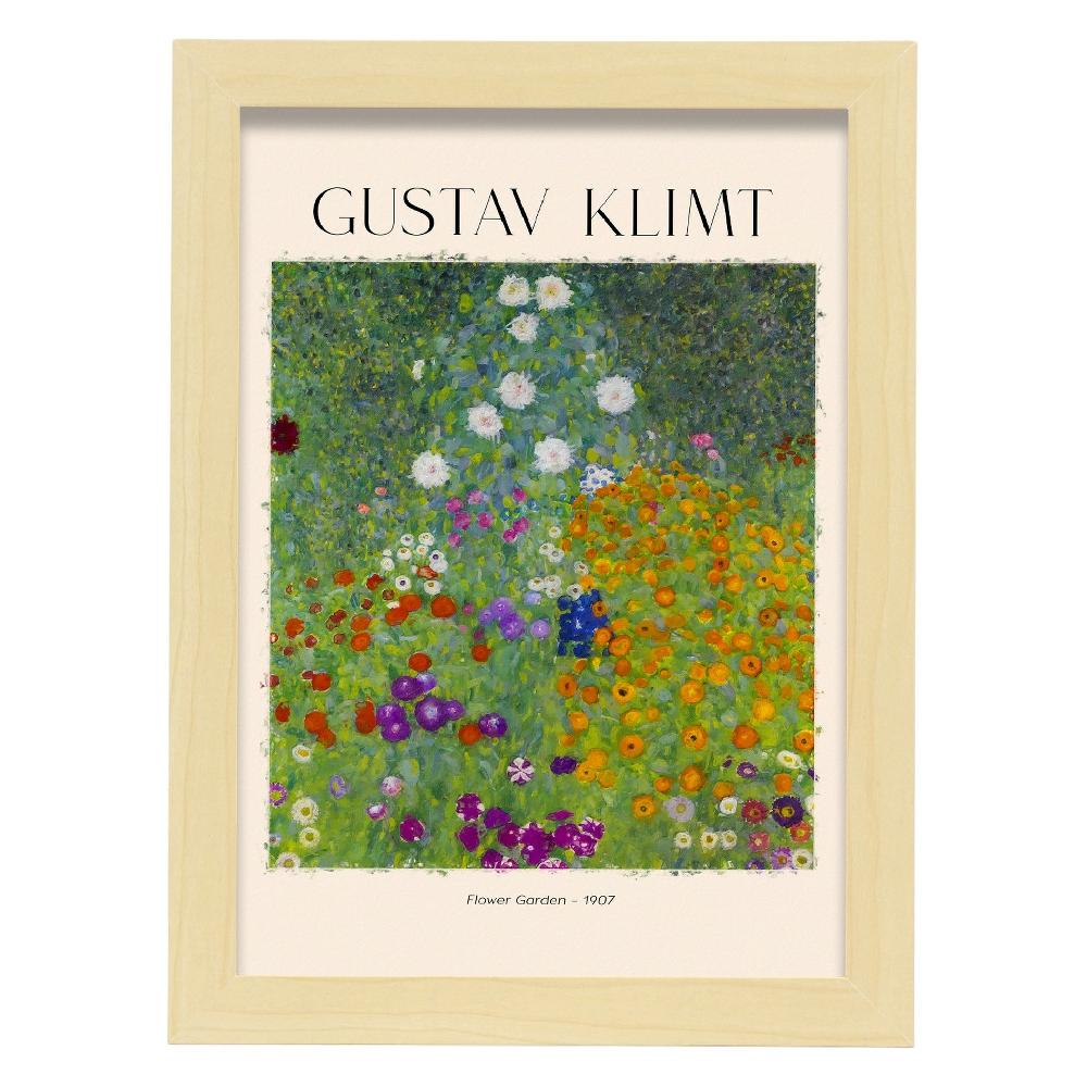 Nacnic Lámina De Jardín De Flores Inspirada En Gustav Klimt