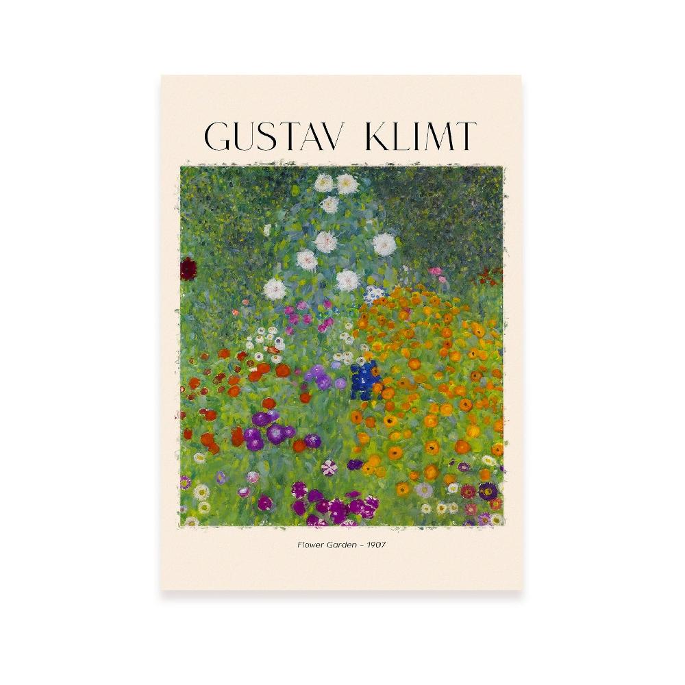 nacnic Lámina de Jardín de Flores Inspirada en Gustav Klimt
