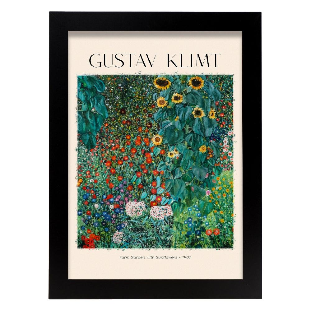 Nacnic Lámina De Jardín De Granja Con Girasol Inspirada En Gustav Klimt