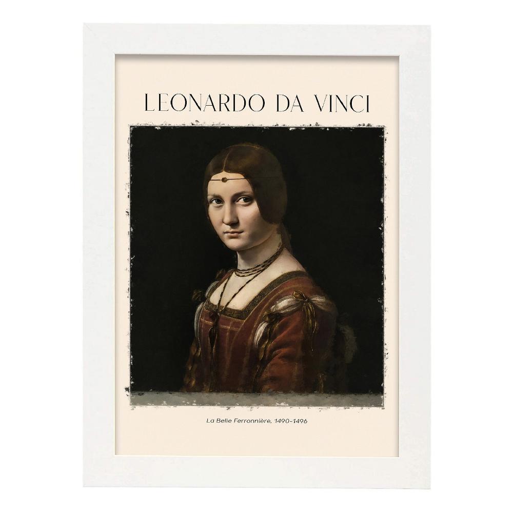 Nacnic Lámina De La Belle Ferronniere Inspirada En Leonardo Da Vinci Para Decoración De Hogar