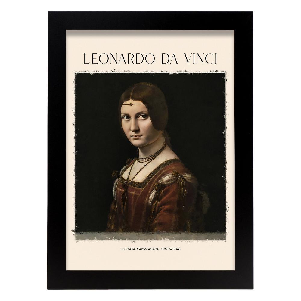 Nacnic Lámina De La Belle Ferronniere Inspirada En Leonardo Da Vinci Para Decoración De Hogar