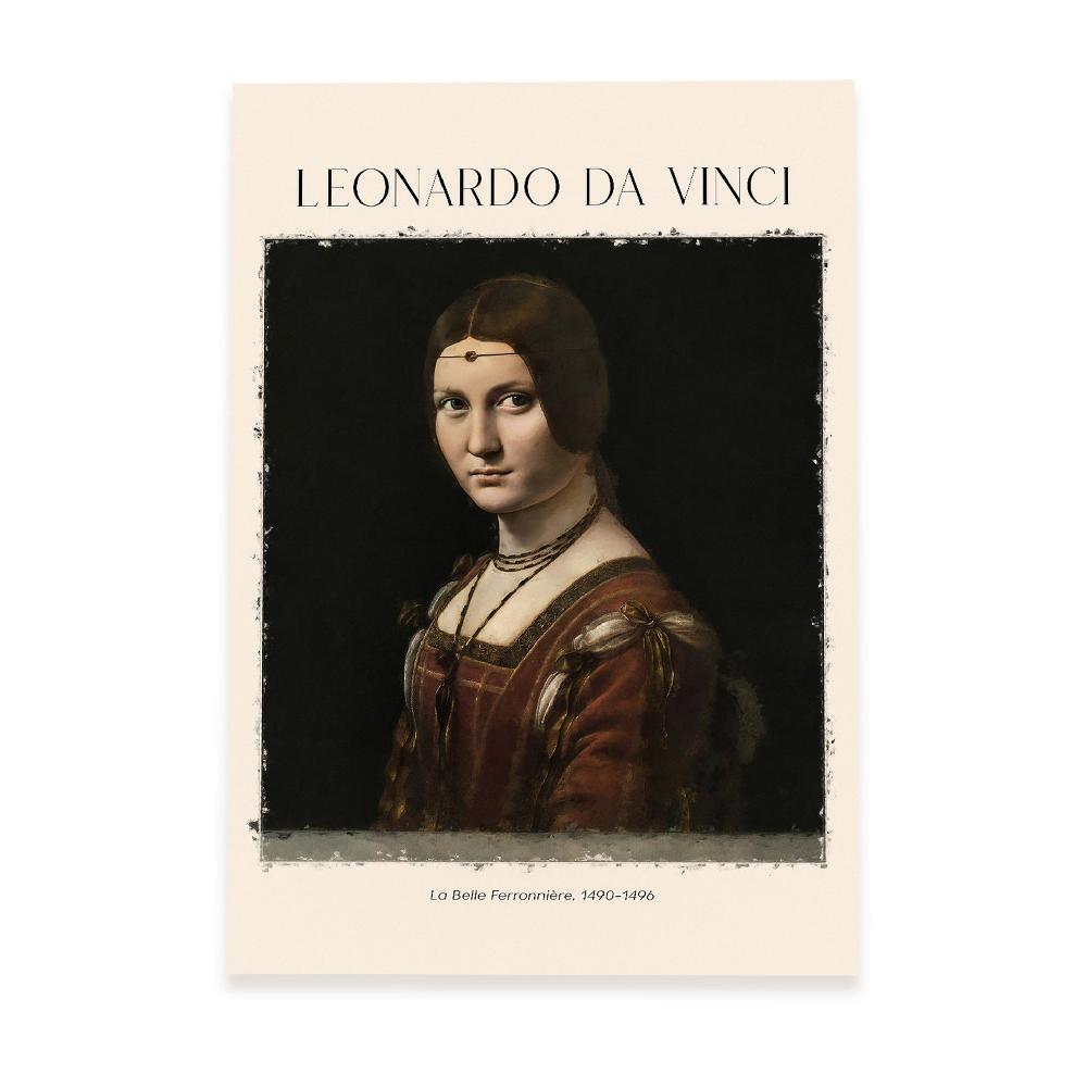 Nacnic Lámina De La Belle Ferronniere Inspirada En Leonardo Da Vinci Para Decoración De Hogar