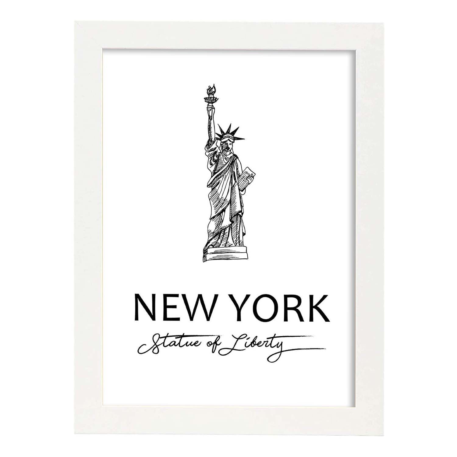 Nacnic Lámina De La Estatua De La Libertad En Nueva York